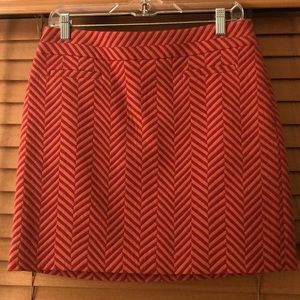 Loft chevron skirt
